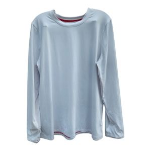 Cuddl Duds White Long Sleeve Shirt Medium Moisture Wicking Pullover Crew Neck